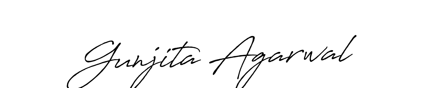 Antro_Vectra_Bolder is a professional signature style that is perfect for those who want to add a touch of class to their signature. It is also a great choice for those who want to make their signature more unique. Get Gunjita Agarwal name to fancy signature for free. Gunjita Agarwal signature style 7 images and pictures png