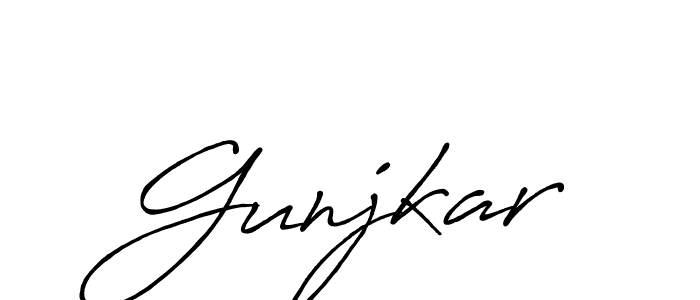 The best way (Antro_Vectra_Bolder) to make a short signature is to pick only two or three words in your name. The name Gunjkar include a total of six letters. For converting this name. Gunjkar signature style 7 images and pictures png