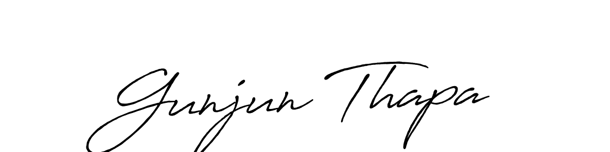 You can use this online signature creator to create a handwritten signature for the name Gunjun Thapa. This is the best online autograph maker. Gunjun Thapa signature style 7 images and pictures png