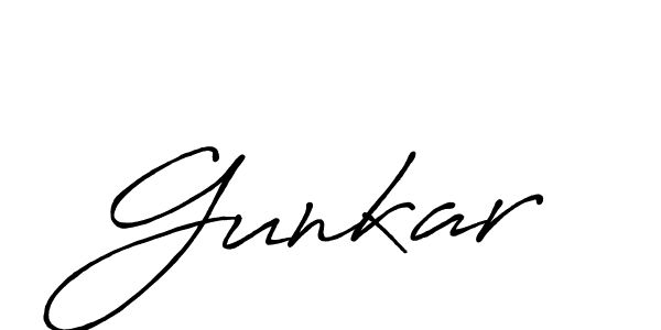 Gunkar stylish signature style. Best Handwritten Sign (Antro_Vectra_Bolder) for my name. Handwritten Signature Collection Ideas for my name Gunkar. Gunkar signature style 7 images and pictures png
