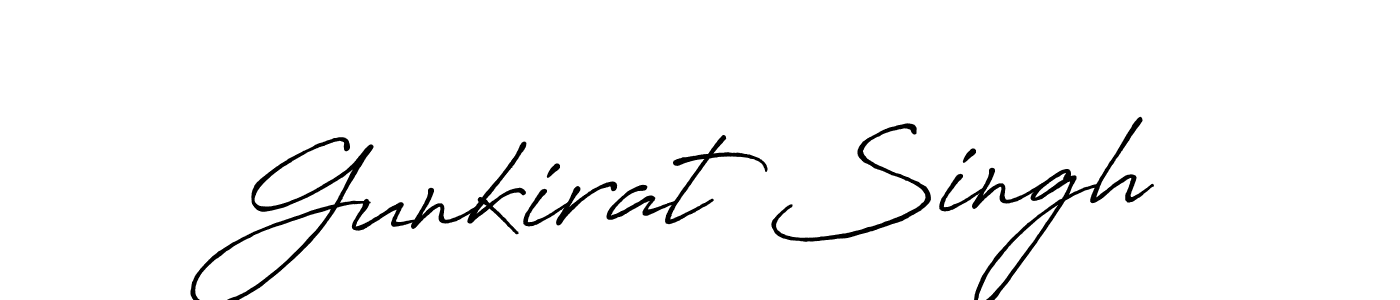 Gunkirat Singh stylish signature style. Best Handwritten Sign (Antro_Vectra_Bolder) for my name. Handwritten Signature Collection Ideas for my name Gunkirat Singh. Gunkirat Singh signature style 7 images and pictures png