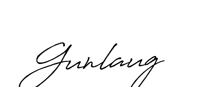 Use a signature maker to create a handwritten signature online. With this signature software, you can design (Antro_Vectra_Bolder) your own signature for name Gunlaug. Gunlaug signature style 7 images and pictures png