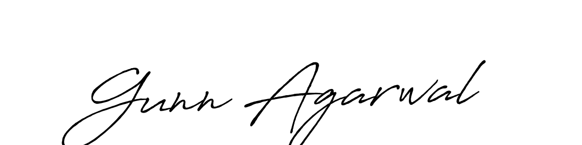 Design your own signature with our free online signature maker. With this signature software, you can create a handwritten (Antro_Vectra_Bolder) signature for name Gunn Agarwal. Gunn Agarwal signature style 7 images and pictures png