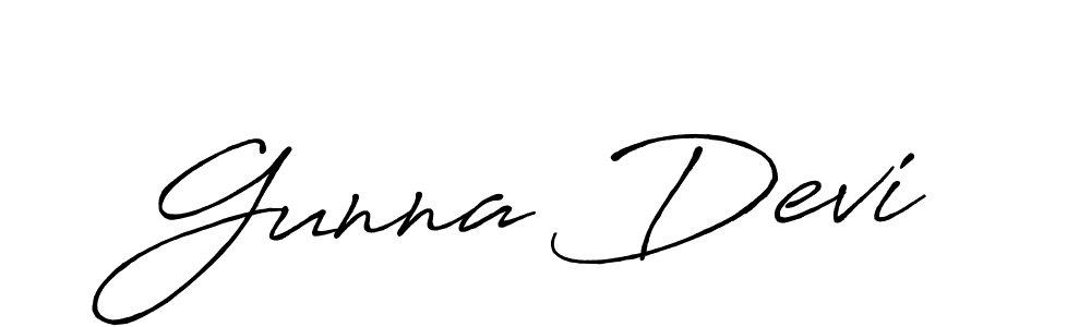 Antro_Vectra_Bolder is a professional signature style that is perfect for those who want to add a touch of class to their signature. It is also a great choice for those who want to make their signature more unique. Get Gunna Devi name to fancy signature for free. Gunna Devi signature style 7 images and pictures png