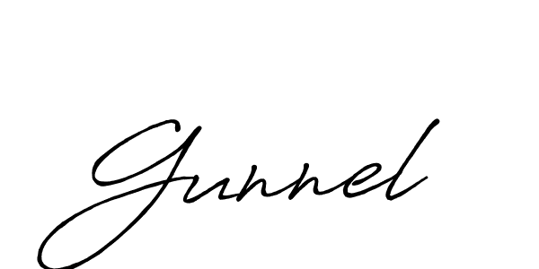 Gunnel stylish signature style. Best Handwritten Sign (Antro_Vectra_Bolder) for my name. Handwritten Signature Collection Ideas for my name Gunnel. Gunnel signature style 7 images and pictures png