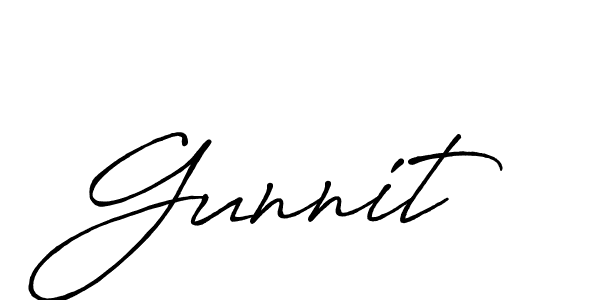 Create a beautiful signature design for name Gunnit. With this signature (Antro_Vectra_Bolder) fonts, you can make a handwritten signature for free. Gunnit signature style 7 images and pictures png