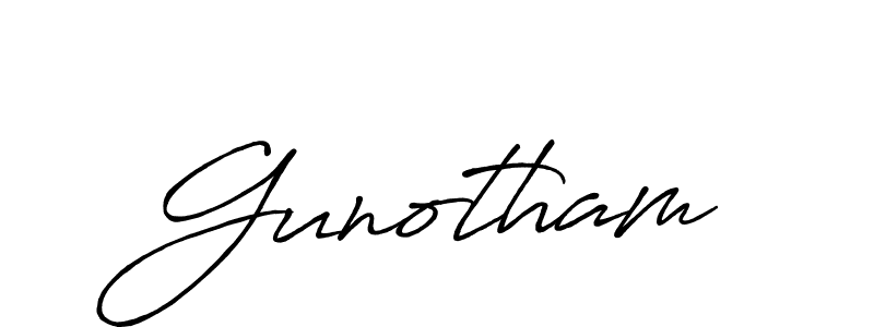 Create a beautiful signature design for name Gunotham. With this signature (Antro_Vectra_Bolder) fonts, you can make a handwritten signature for free. Gunotham signature style 7 images and pictures png