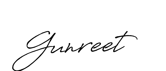 Gunreet stylish signature style. Best Handwritten Sign (Antro_Vectra_Bolder) for my name. Handwritten Signature Collection Ideas for my name Gunreet. Gunreet signature style 7 images and pictures png