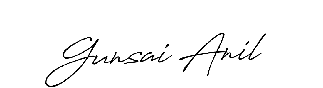Also You can easily find your signature by using the search form. We will create Gunsai Anil name handwritten signature images for you free of cost using Antro_Vectra_Bolder sign style. Gunsai Anil signature style 7 images and pictures png