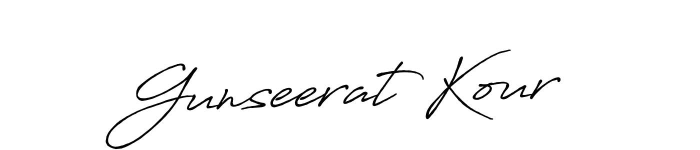 Gunseerat Kour stylish signature style. Best Handwritten Sign (Antro_Vectra_Bolder) for my name. Handwritten Signature Collection Ideas for my name Gunseerat Kour. Gunseerat Kour signature style 7 images and pictures png