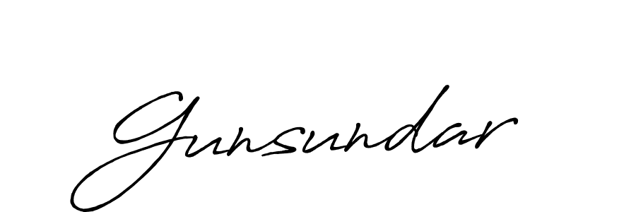 Use a signature maker to create a handwritten signature online. With this signature software, you can design (Antro_Vectra_Bolder) your own signature for name Gunsundar. Gunsundar signature style 7 images and pictures png