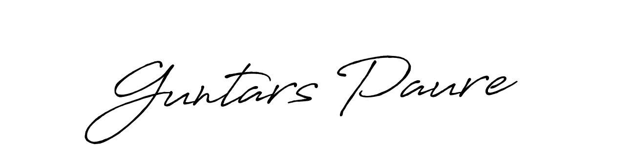 Use a signature maker to create a handwritten signature online. With this signature software, you can design (Antro_Vectra_Bolder) your own signature for name Guntars Paure. Guntars Paure signature style 7 images and pictures png