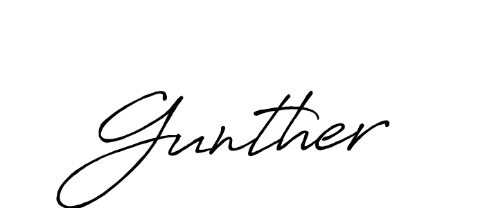 Make a beautiful signature design for name Gunther. With this signature (Antro_Vectra_Bolder) style, you can create a handwritten signature for free. Gunther signature style 7 images and pictures png