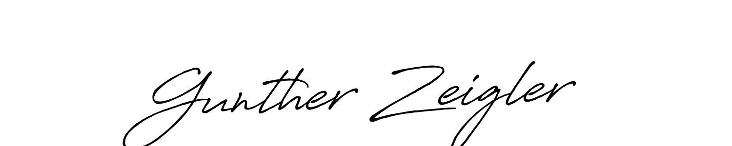 Create a beautiful signature design for name Gunther Zeigler. With this signature (Antro_Vectra_Bolder) fonts, you can make a handwritten signature for free. Gunther Zeigler signature style 7 images and pictures png