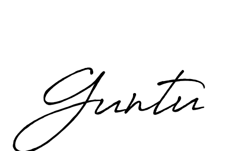 How to make Guntu name signature. Use Antro_Vectra_Bolder style for creating short signs online. This is the latest handwritten sign. Guntu signature style 7 images and pictures png