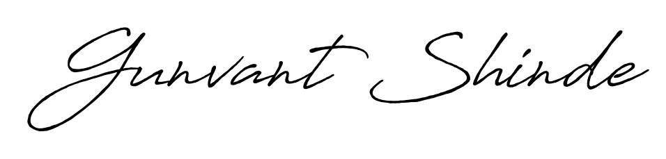 The Antro_Vectra_Bolder typeface gives name Gunvant Shinde a refined look. Suitable for certificates, diplomas, and official verification. Gunvant Shinde signature style 7 images and pictures png