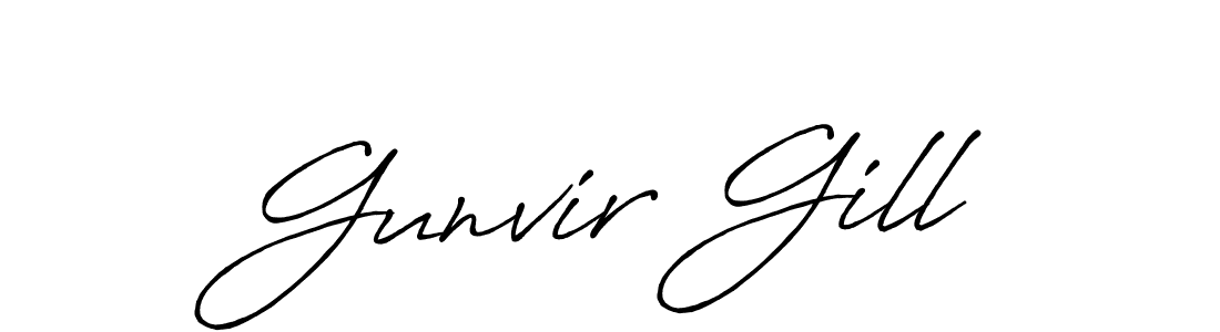 Also You can easily find your signature by using the search form. We will create Gunvir Gill name handwritten signature images for you free of cost using Antro_Vectra_Bolder sign style. Gunvir Gill signature style 7 images and pictures png