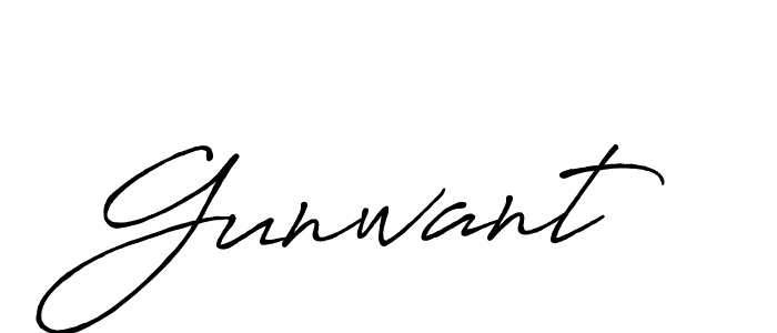 Use a signature maker to create a handwritten signature online. With this signature software, you can design (Antro_Vectra_Bolder) your own signature for name Gunwant. Gunwant signature style 7 images and pictures png