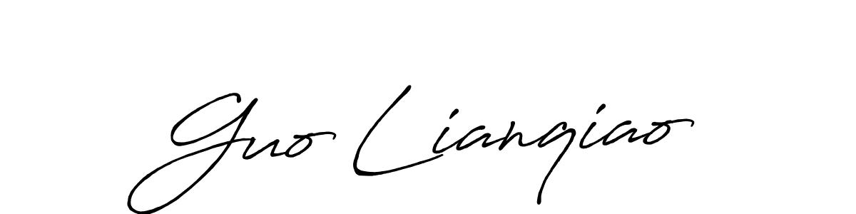 Design your own signature with our free online signature maker. With this signature software, you can create a handwritten (Antro_Vectra_Bolder) signature for name Guo Lianqiao. Guo Lianqiao signature style 7 images and pictures png