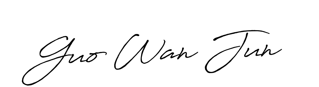 Best and Professional Signature Style for Guo Wan Jun. Antro_Vectra_Bolder Best Signature Style Collection. Guo Wan Jun signature style 7 images and pictures png