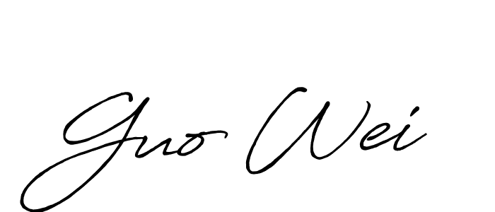 Similarly Antro_Vectra_Bolder is the best handwritten signature design. Signature creator online .You can use it as an online autograph creator for name Guo Wei. Guo Wei signature style 7 images and pictures png