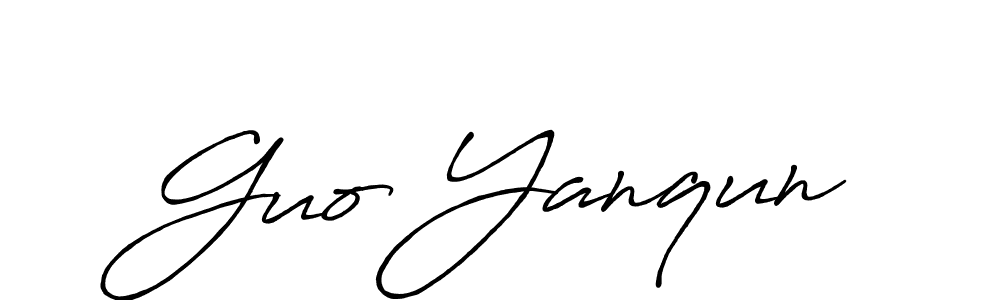 Design your own signature with our free online signature maker. With this signature software, you can create a handwritten (Antro_Vectra_Bolder) signature for name Guo Yanqun. Guo Yanqun signature style 7 images and pictures png