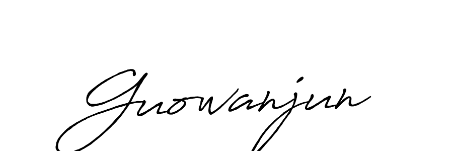 Use a signature maker to create a handwritten signature online. With this signature software, you can design (Antro_Vectra_Bolder) your own signature for name Guowanjun. Guowanjun signature style 7 images and pictures png