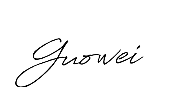 Design your own signature with our free online signature maker. With this signature software, you can create a handwritten (Antro_Vectra_Bolder) signature for name Guowei. Guowei signature style 7 images and pictures png