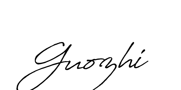 You should practise on your own different ways (Antro_Vectra_Bolder) to write your name (Guozhi) in signature. don't let someone else do it for you. Guozhi signature style 7 images and pictures png