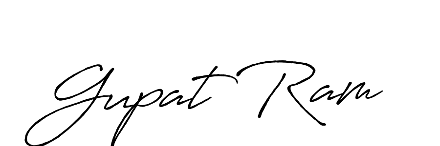 Design your own signature with our free online signature maker. With this signature software, you can create a handwritten (Antro_Vectra_Bolder) signature for name Gupat Ram. Gupat Ram signature style 7 images and pictures png