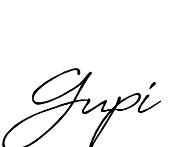 Design your own signature with our free online signature maker. With this signature software, you can create a handwritten (Antro_Vectra_Bolder) signature for name Gupi. Gupi signature style 7 images and pictures png