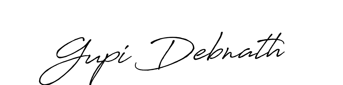Make a beautiful signature design for name Gupi Debnath. With this signature (Antro_Vectra_Bolder) style, you can create a handwritten signature for free. Gupi Debnath signature style 7 images and pictures png