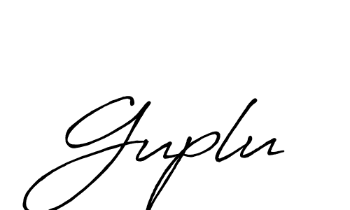 How to make Guplu name signature. Use Antro_Vectra_Bolder style for creating short signs online. This is the latest handwritten sign. Guplu signature style 7 images and pictures png