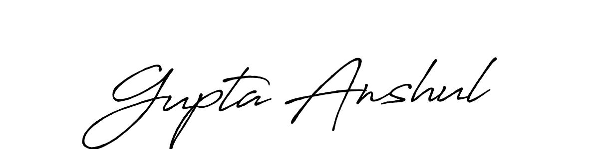 Use a signature maker to create a handwritten signature online. With this signature software, you can design (Antro_Vectra_Bolder) your own signature for name Gupta Anshul. Gupta Anshul signature style 7 images and pictures png