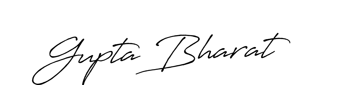 Use a signature maker to create a handwritten signature online. With this signature software, you can design (Antro_Vectra_Bolder) your own signature for name Gupta Bharat. Gupta Bharat signature style 7 images and pictures png