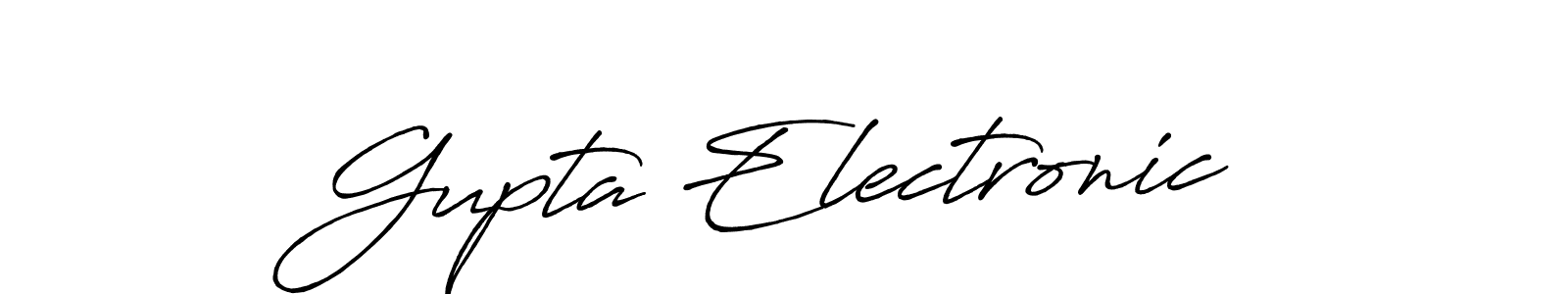 Design your own signature with our free online signature maker. With this signature software, you can create a handwritten (Antro_Vectra_Bolder) signature for name Gupta Electronic. Gupta Electronic signature style 7 images and pictures png
