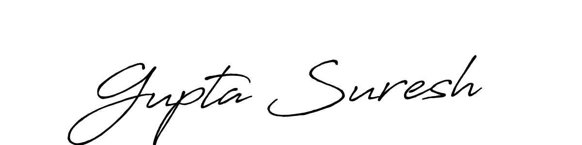 Make a beautiful signature design for name Gupta Suresh. With this signature (Antro_Vectra_Bolder) style, you can create a handwritten signature for free. Gupta Suresh signature style 7 images and pictures png