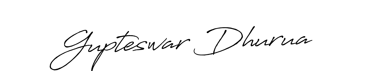 Make a beautiful signature design for name Gupteswar Dhurua. With this signature (Antro_Vectra_Bolder) style, you can create a handwritten signature for free. Gupteswar Dhurua signature style 7 images and pictures png