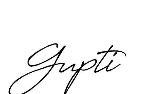 Create a beautiful signature design for name Gupti. With this signature (Antro_Vectra_Bolder) fonts, you can make a handwritten signature for free. Gupti signature style 7 images and pictures png