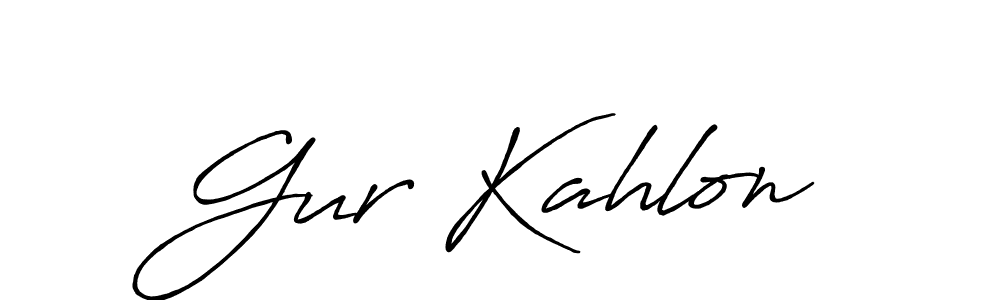 Also You can easily find your signature by using the search form. We will create Gur Kahlon name handwritten signature images for you free of cost using Antro_Vectra_Bolder sign style. Gur Kahlon signature style 7 images and pictures png