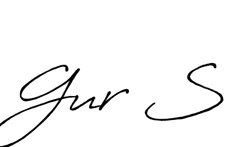 This is the best signature style for the Gur S name. Also you like these signature font (Antro_Vectra_Bolder). Mix name signature. Gur S signature style 7 images and pictures png