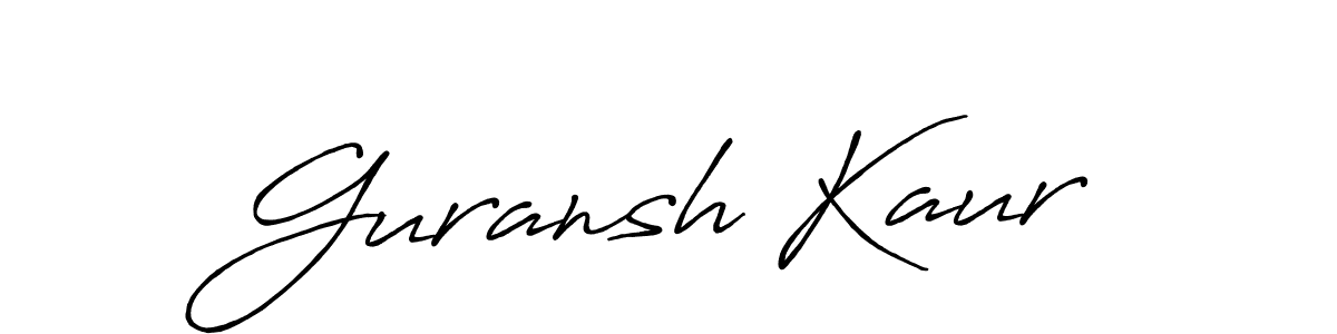 Also You can easily find your signature by using the search form. We will create Guransh Kaur name handwritten signature images for you free of cost using Antro_Vectra_Bolder sign style. Guransh Kaur signature style 7 images and pictures png