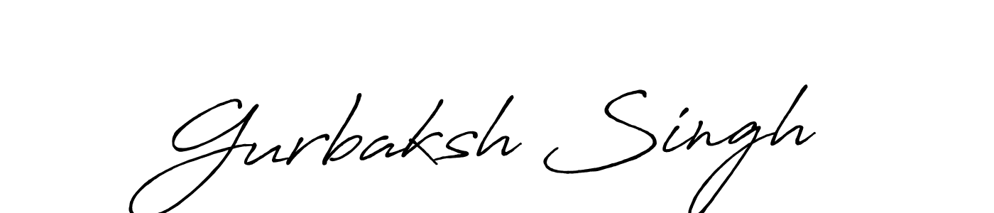 Create a beautiful signature design for name Gurbaksh Singh. With this signature (Antro_Vectra_Bolder) fonts, you can make a handwritten signature for free. Gurbaksh Singh signature style 7 images and pictures png