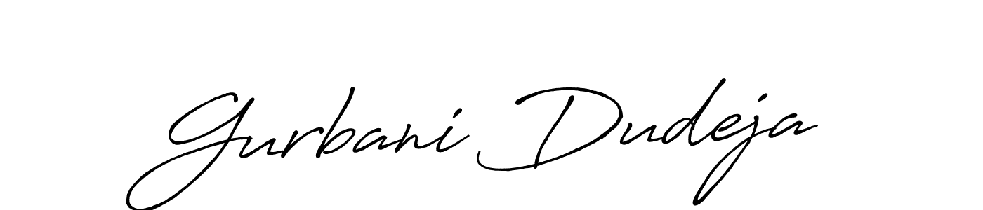 Use a signature maker to create a handwritten signature online. With this signature software, you can design (Antro_Vectra_Bolder) your own signature for name Gurbani Dudeja. Gurbani Dudeja signature style 7 images and pictures png