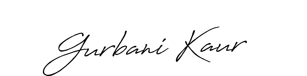 Design your own signature with our free online signature maker. With this signature software, you can create a handwritten (Antro_Vectra_Bolder) signature for name Gurbani Kaur. Gurbani Kaur signature style 7 images and pictures png