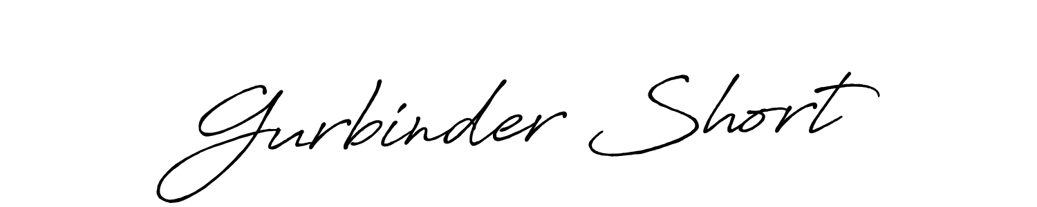 Also we have Gurbinder Short name is the best signature style. Create professional handwritten signature collection using Antro_Vectra_Bolder autograph style. Gurbinder Short signature style 7 images and pictures png