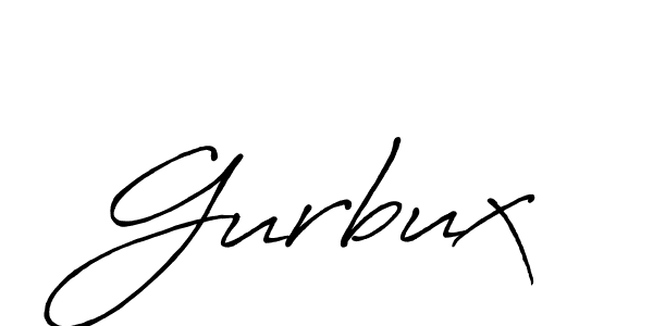 Use a signature maker to create a handwritten signature online. With this signature software, you can design (Antro_Vectra_Bolder) your own signature for name Gurbux. Gurbux signature style 7 images and pictures png