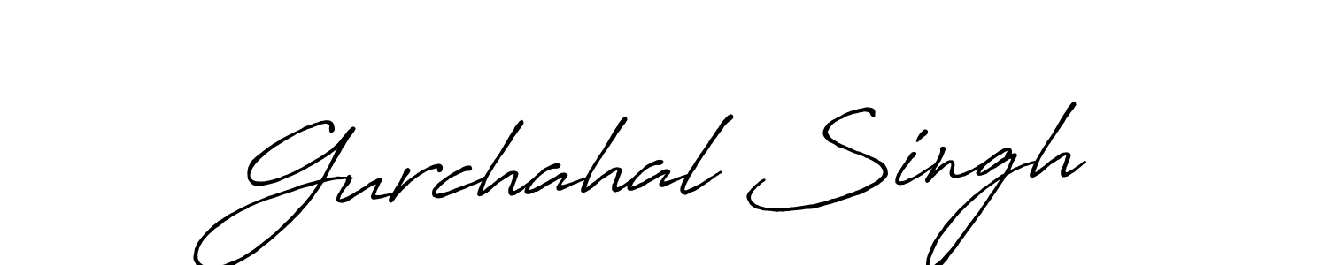 Use a signature maker to create a handwritten signature online. With this signature software, you can design (Antro_Vectra_Bolder) your own signature for name Gurchahal Singh. Gurchahal Singh signature style 7 images and pictures png