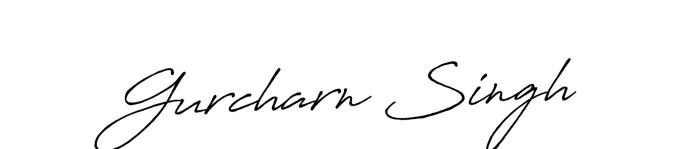 Make a beautiful signature design for name Gurcharn Singh. With this signature (Antro_Vectra_Bolder) style, you can create a handwritten signature for free. Gurcharn Singh signature style 7 images and pictures png