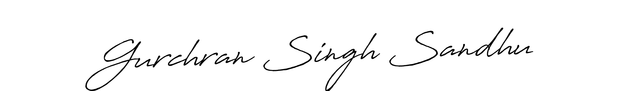 Make a beautiful signature design for name Gurchran Singh Sandhu. With this signature (Antro_Vectra_Bolder) style, you can create a handwritten signature for free. Gurchran Singh Sandhu signature style 7 images and pictures png